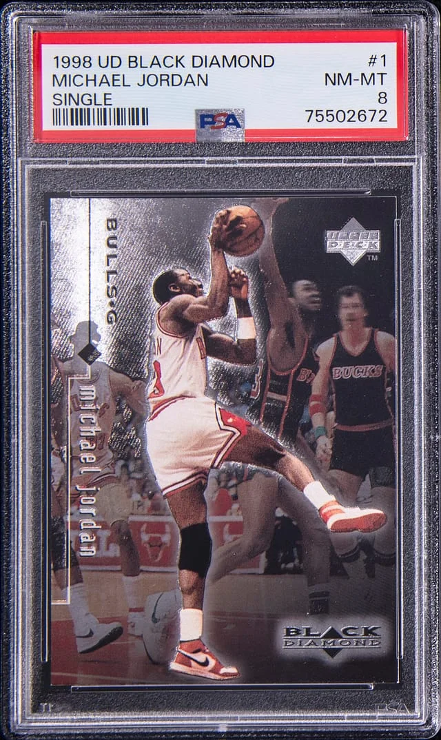 1998-99 UD Black Michael Jordan Diamond Single #1 card image
