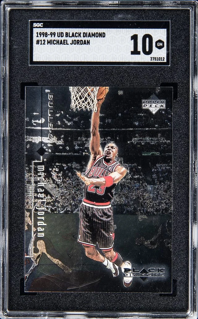 1998-99 UD Black Michael Jordan Diamond #12 card image