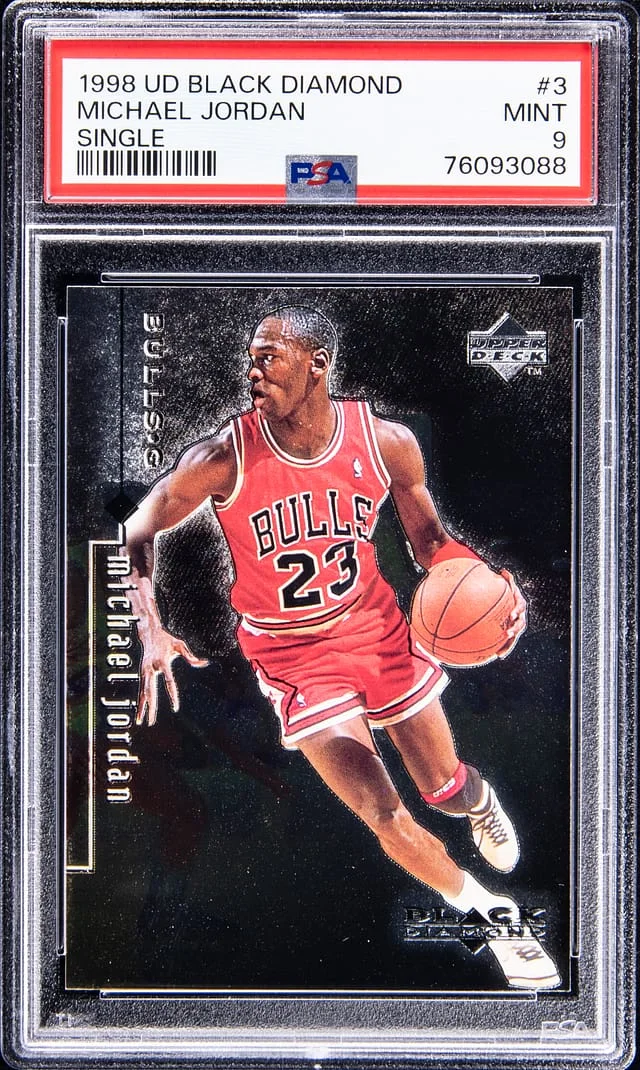 1998-99 UD Black Michael Jordan Diamond Row Single #3 card image