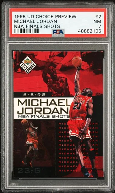 1998-99 UD Choice Michael Jordan Preview NBA Finals Shot #2 card image