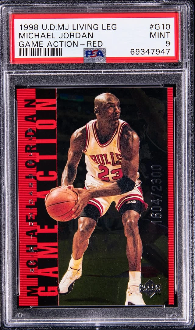 1998-99 U.D. MJ Living Legends Game Action Red Michael Jordan #G10 card image