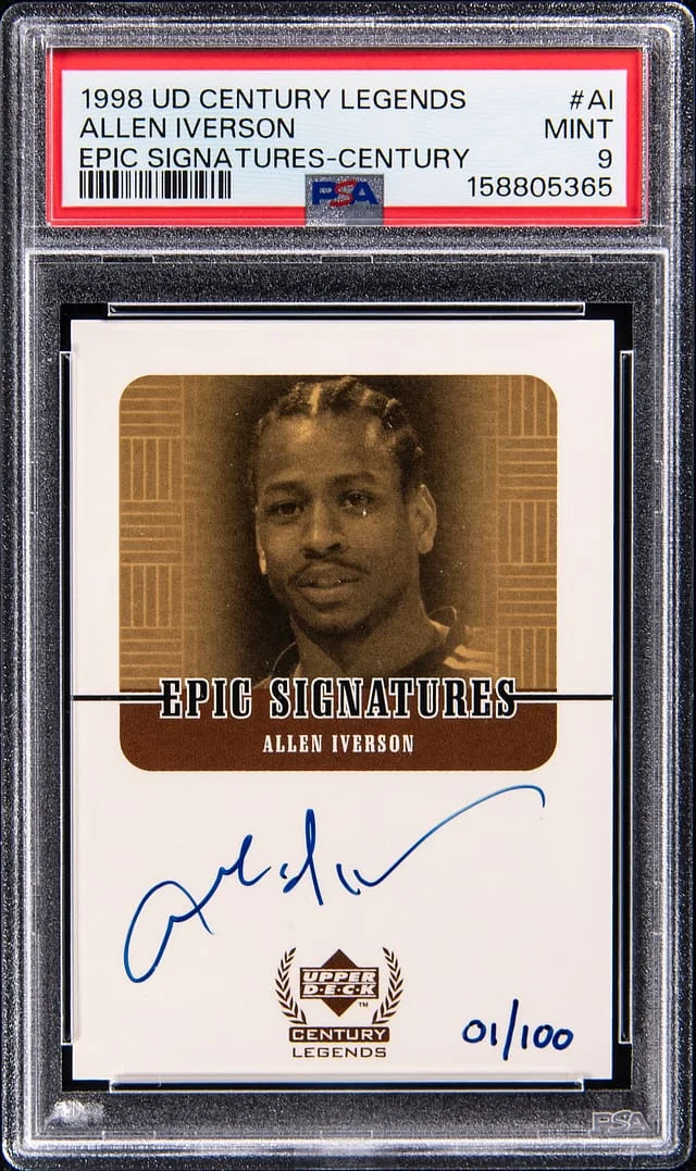 1998-99 Upper Deck Allen Iverson Century Legends Epic Signatures Century #AI card image