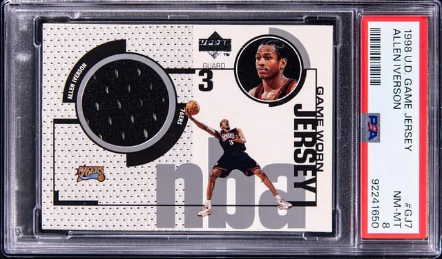 1998-99 Upper Deck Allen Iverson Game Jerseys #GJ7 card image