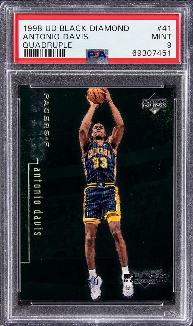 1998-99 Upper Deck Black Diamond Antonio Davis Quadruple #41 card image