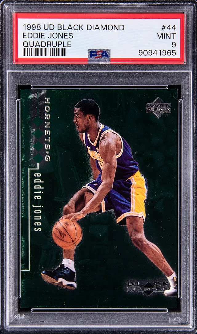 1998-99 Upper Deck Black Diamond Eddie Jones Quadruple #44 card image