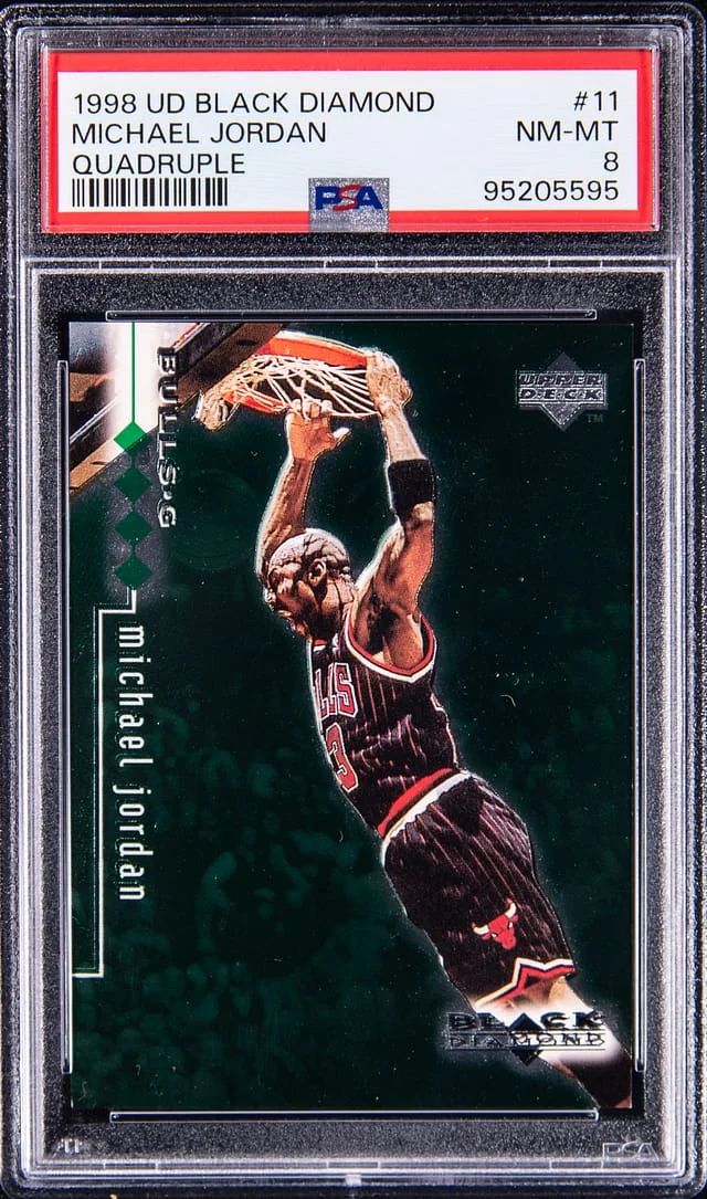 1998-99 Upper Deck Black Diamond Michael Jordan 150/150 Quadruple #11 card image