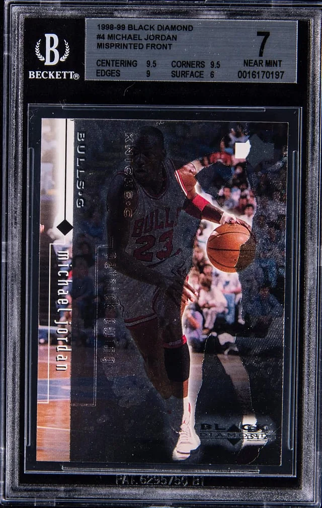 1998-99 Upper Deck Black Diamond Michael Jordan (Patrick Ewing Error) #4 card image