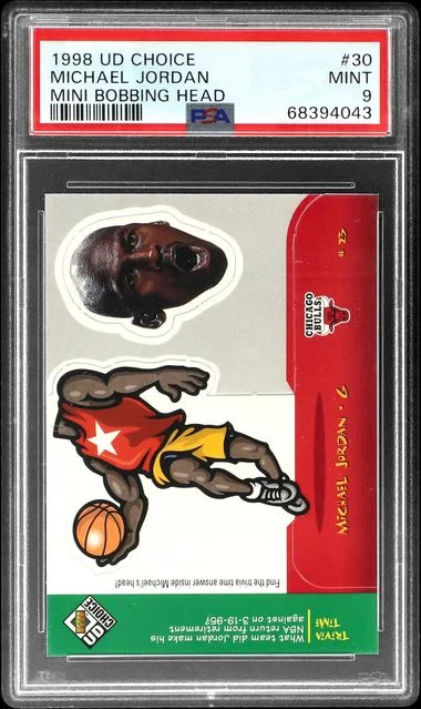 1998-99 Upper Deck Choice Michael Jordan Mini Bobbing Head #30 card image