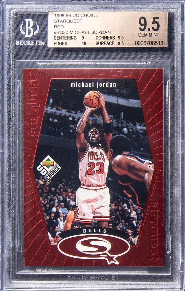 1998-99 Upper Deck Choice Michael Jordan Starquest Red #SQ10 card image