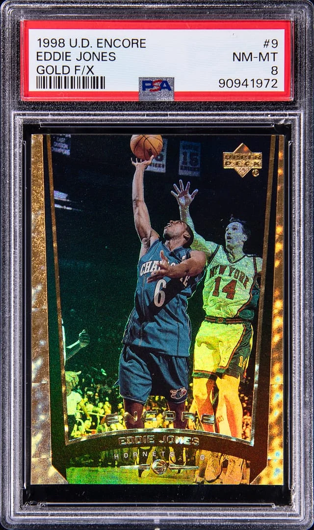 1998-99 Upper Deck Encore Eddie Jones Gold F/X #9 card image