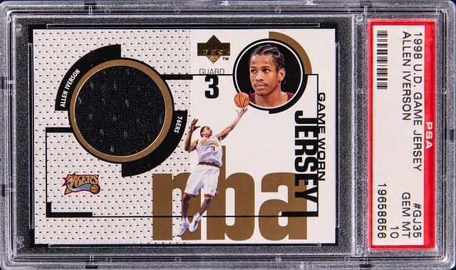 1998-99 Upper Deck Game Jersey Allen Iverson Game-Used #GJ35 card image