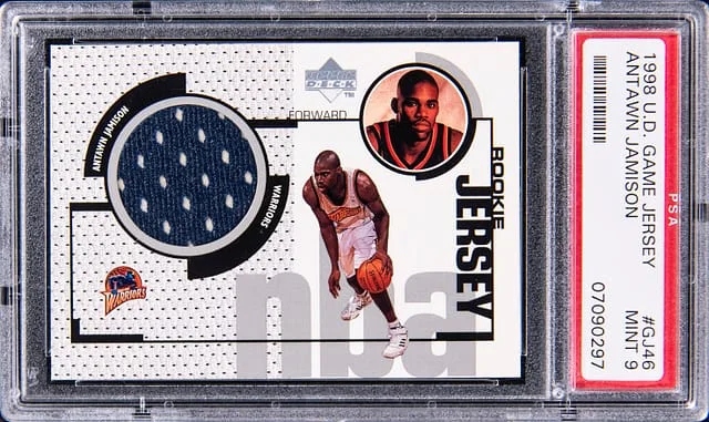 1998-99 Upper Deck Game Jersey Antawn Jamison #GJ46 card image