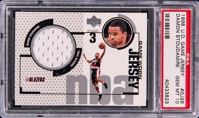 1998-99 Upper Deck Game Jersey Damon Stoudamire Game-Used #GJ26 card image