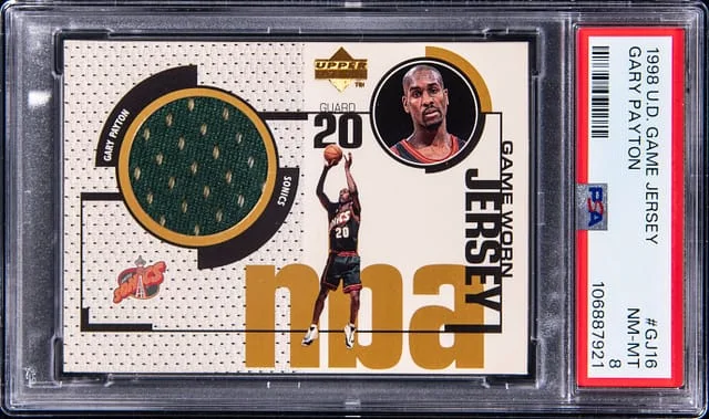 1998-99 Upper Deck Game Jersey Gary Payton Game-Used #GJ16 card image