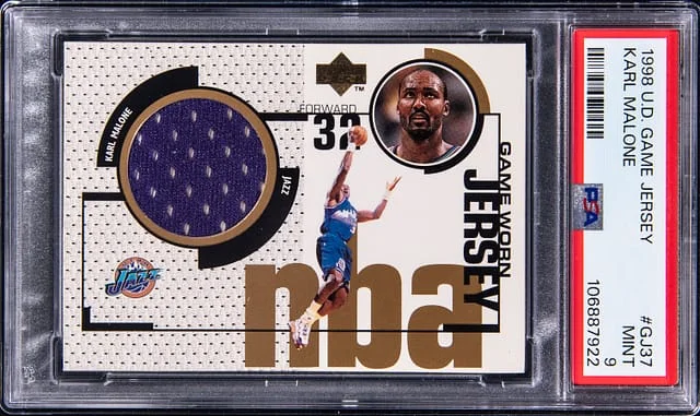 1998-99 Upper Deck Game Jersey Karl Malone Game-Used #GJ37 card image