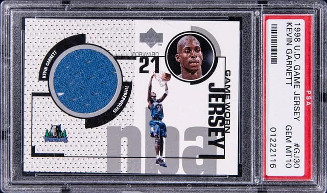 1998-99 Upper Deck Game Jersey Kevin Garnett #GJ30 card image