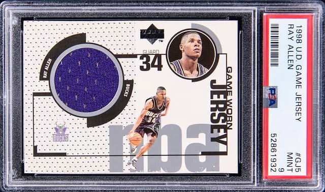 1998-99 Upper Deck Game Jersey Ray Allen Game-Used #GJ16 card image