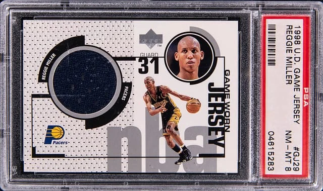1998-99 Upper Deck Game Jersey Reggie Miller Game-Used #GJ29 card image