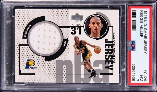 1998-99 Upper Deck Game Jersey Reggie Miller #GJ29 card image