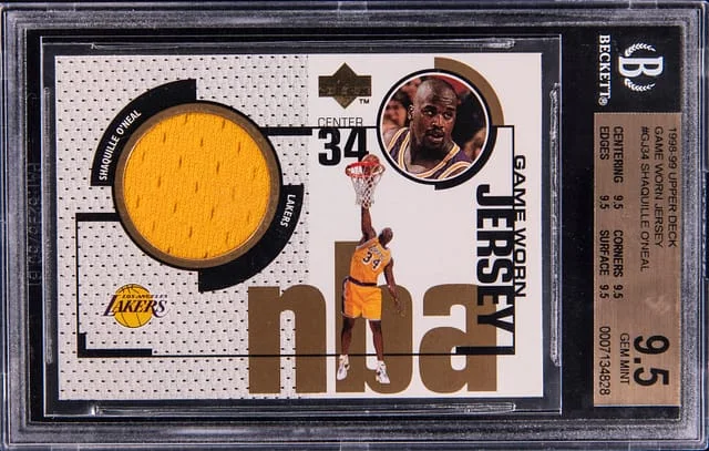 1998-99 Upper Deck Game Jersey Shaquille O'Neal Game-Used #GJ34 card image