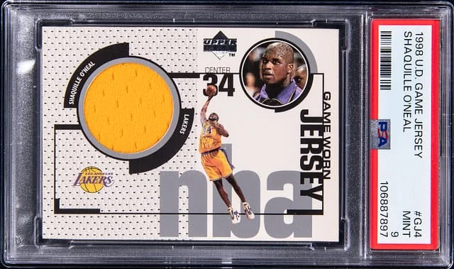 1998-99 Upper Deck Game Jersey Shaquille O'Neal Game-Used #GJ4 card image