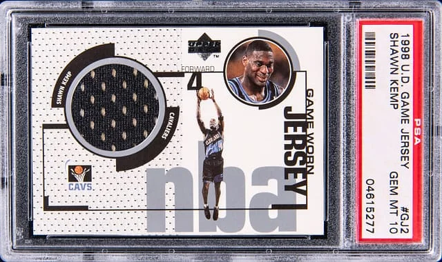 1998-99 Upper Deck Game Jersey Shawn Kemp Game-Used #GJ2 card image