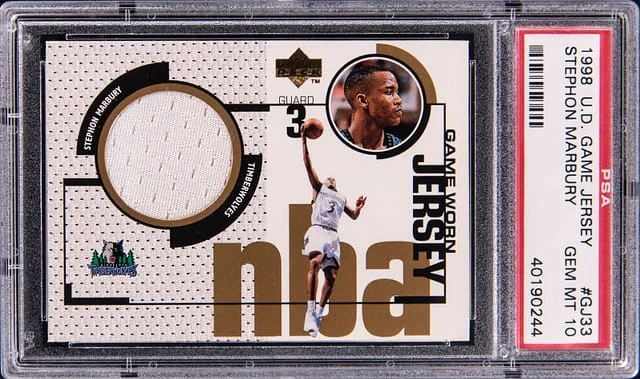1998-99 Upper Deck Game Jersey Stephon Marbury Game-Used #GJ33 card image