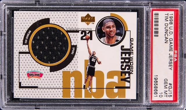 1998-99 Upper Deck Game Jersey Tim Duncan Game-Used #GJ15 card image