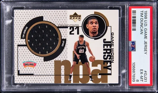 1998-99 Upper Deck Game Jersey Tim Duncan Game-Used #GJ31 card image