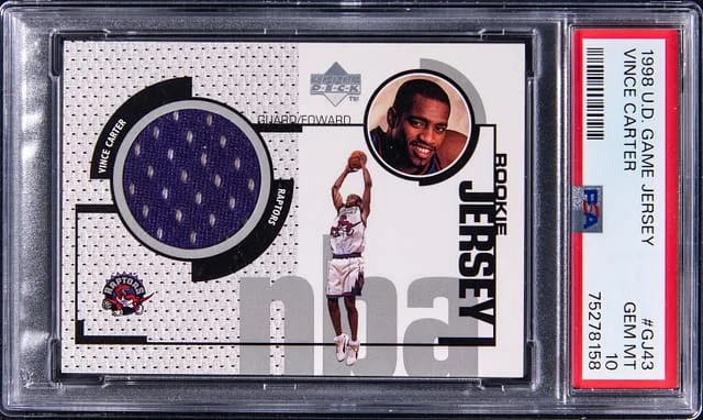 1998-99 Upper Deck Game Jersey Vince Carter #GJ43 card image