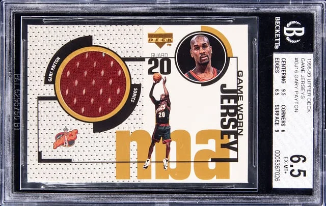 1998-99 Upper Deck Gary Payton Game Jerseys #GJ16 card image