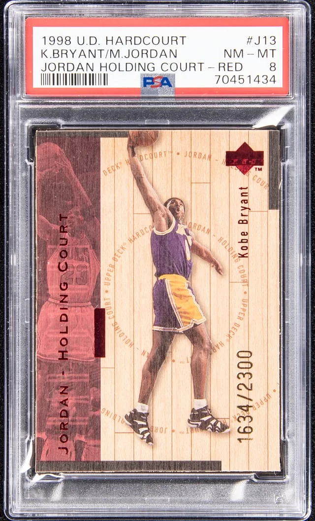 1998-99 Upper Deck Hardcourt Jordan Holding Court Red Kobe Bryant/Michael Jordan #no-number card image