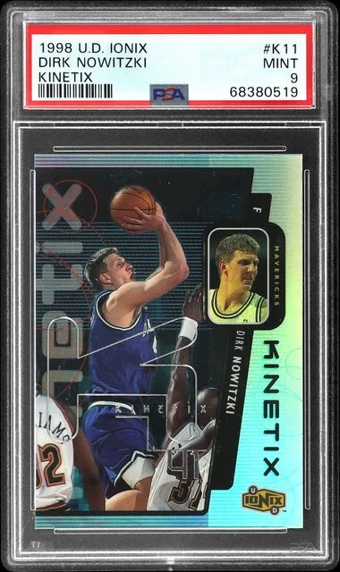1998-99 Upper Deck Ionix Dirk Nowitzki Kinetix #K11 card image