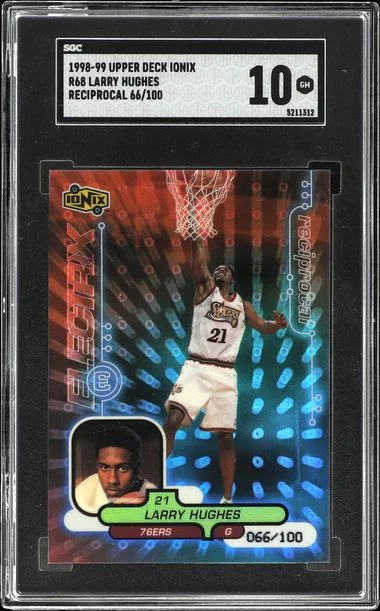 1998-99 Upper Deck Ionix Larry Hughes Reciprocal #R68 card image