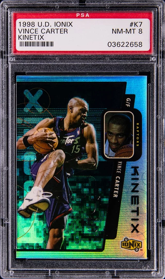 1998-99 Upper Deck Ionix Vince Carter Kinetix #K7 card image