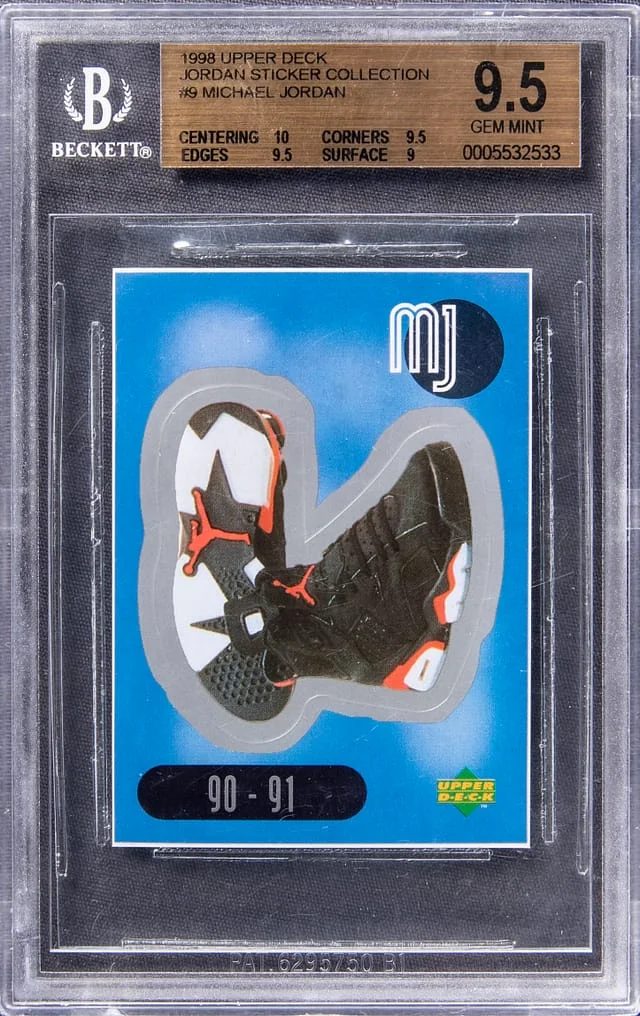 1998-99 Upper Deck Jordan Sticker Collection Michael Jordan #no-number card image