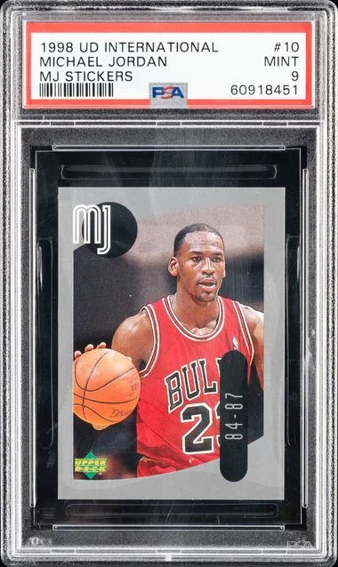 1998-99 Upper Deck Michael Jordan International MJ Stickers #10 card image