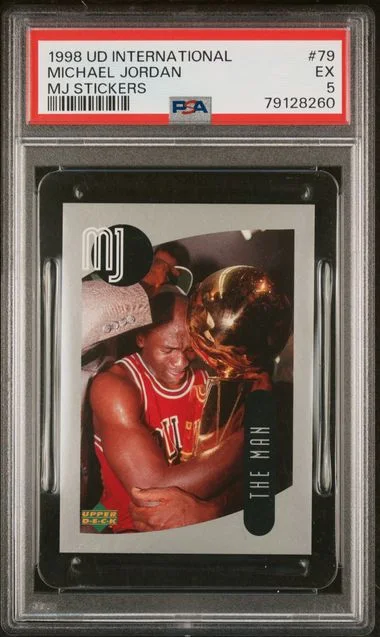 1998-99 Upper Deck Michael Jordan International MJ Stickers #79 card image