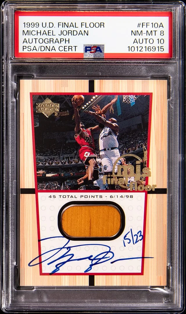 1998-99 Upper Deck Michael Jordan MJ's Final Floor Autograph #FF10A card image