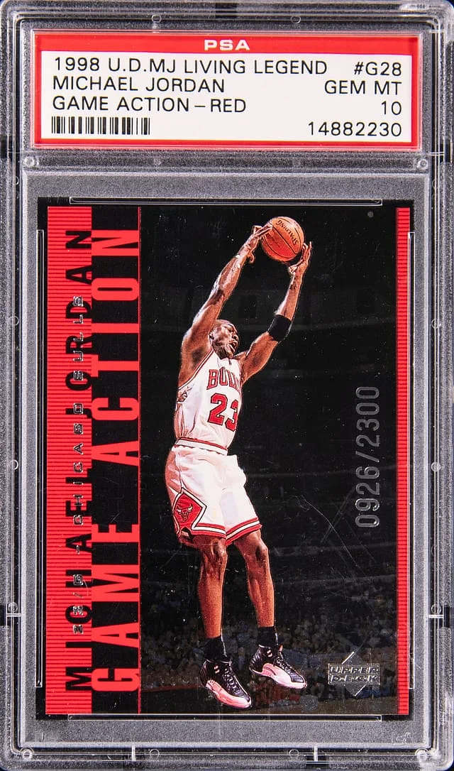 1998-99 Upper Deck Michael Jordan MJ living Legend Game Action Red #G28 card image