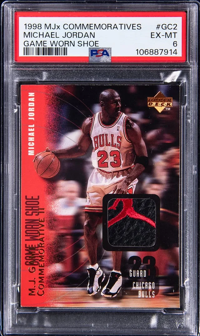 1998-99 Upper Deck Michael Jordan Game-Used MJx Commemoratives Game Worn Shoe #GC2 card image