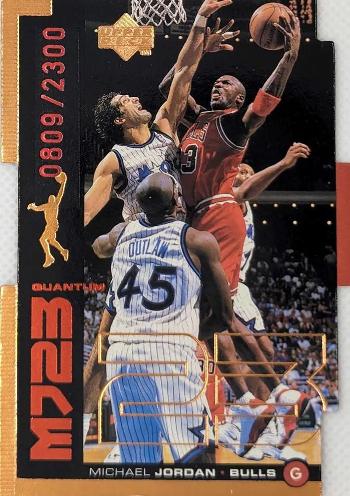 1998-99 Upper Deck Michael Jordan MJ23 Tier 1 (Quantum Bronze) #QMM5 card image