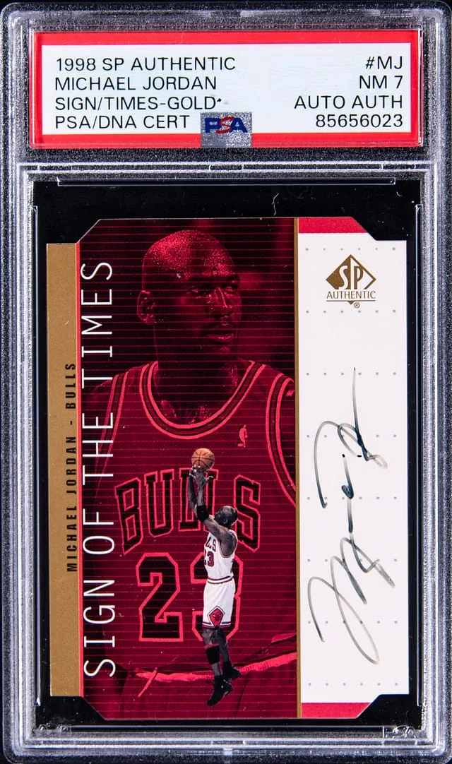 1998-99 Upper Deck SP Authentic Michael Jordan Sign Of The Times Gold #MJ card image