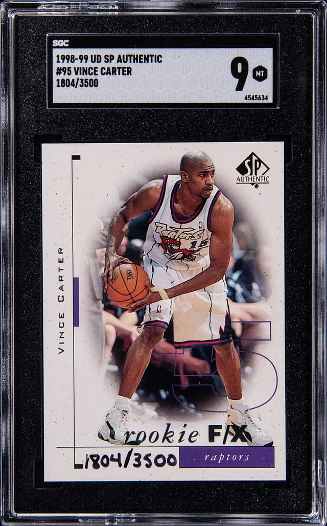 1998-99 Upper Deck SP Authentic Vince Carter #95 card image