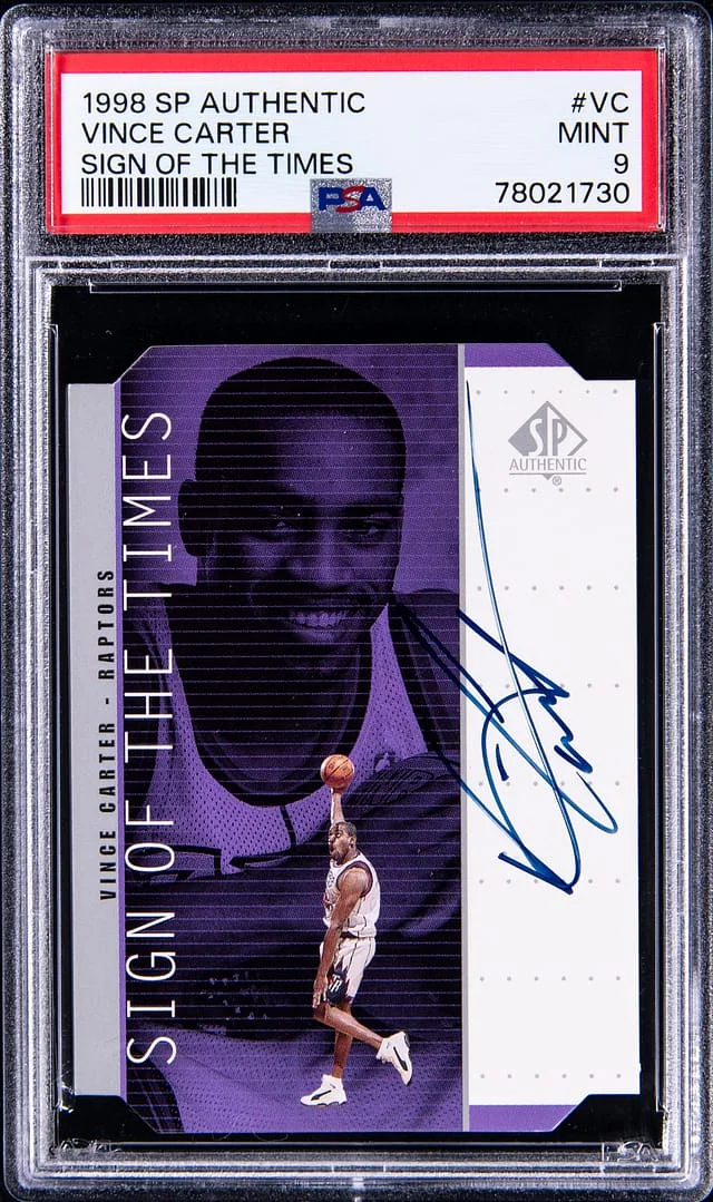 1998-99 Upper Deck SP Authentic Vince Carter Sign Of The Times #VC card image
