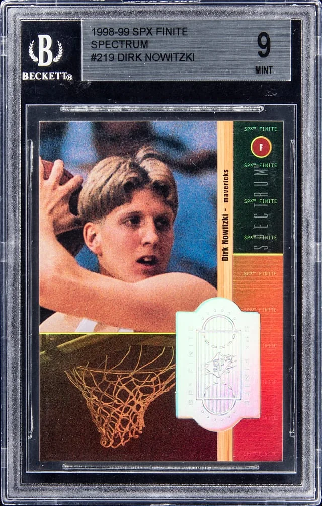 1998-99 Upper Deck SPx Dirk Nowitzki Finite Spectrum #219 card image