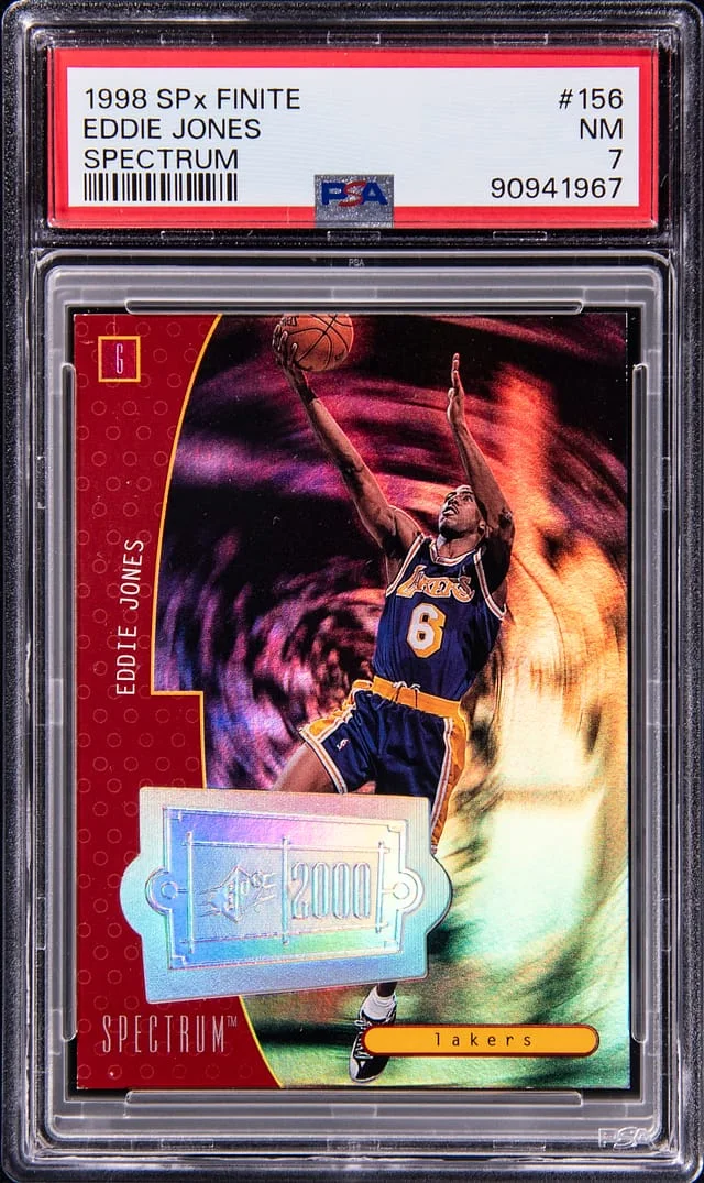 1998-99 Upper Deck SPx Eddie Jones Finite Spectrum #156 card image