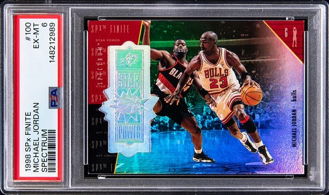 1998-99 Upper Deck SPx Michael Jordan Finite Spectrum #100 card image