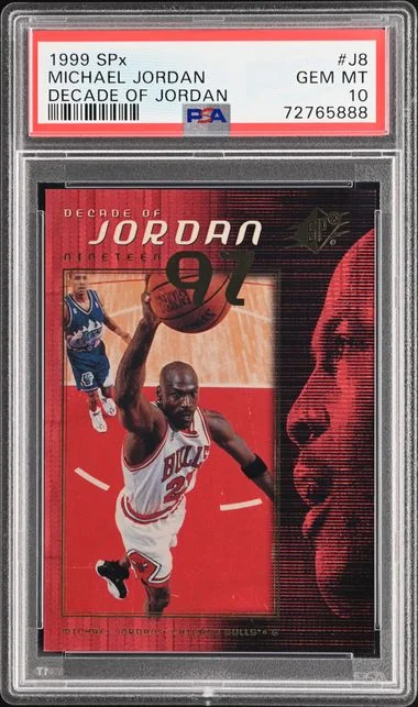 1998-99 Upper Deck SPx Michael Jordan Decade Of Jordan #J8 card image