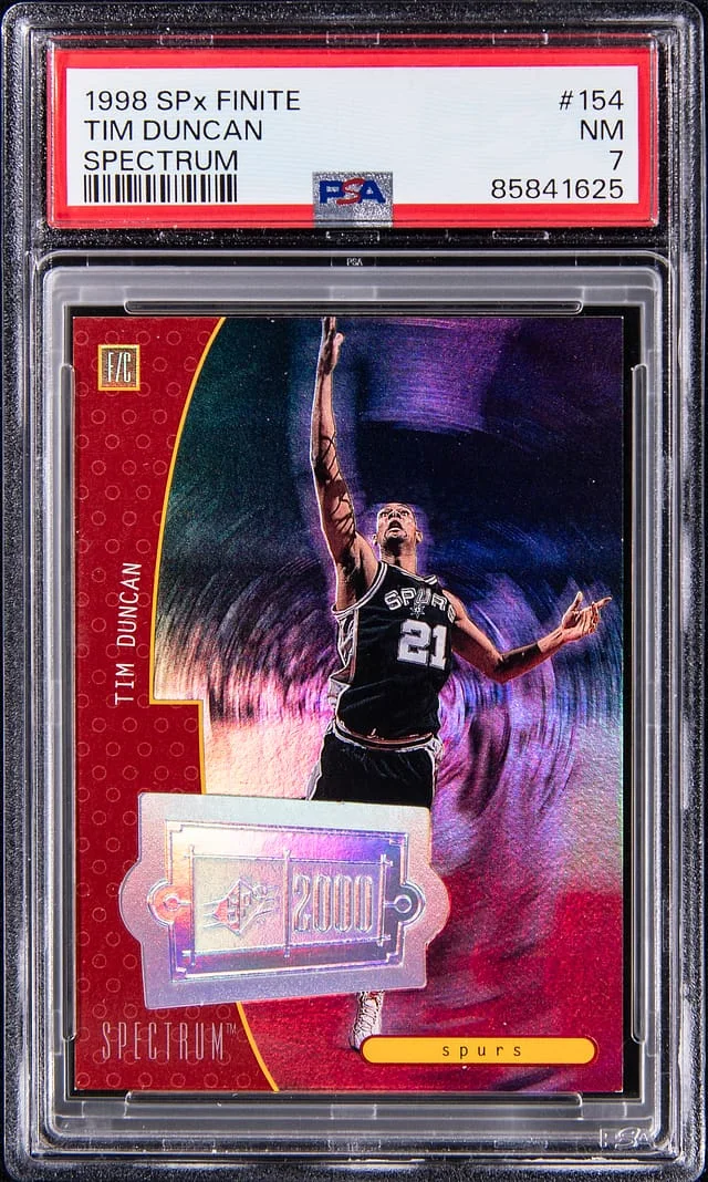 1998-99 Upper Deck SPx Tim Duncan Finite Spectrum #154 card image